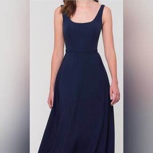 VINTAGE Ralph Lauren Elegant LINED Navy Dress SIZE 4 SWEETHEART CUT GORGEOUS